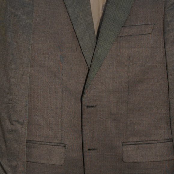 Zara Man Men's Notch Lapel 2 Button Single Breasted Blazer Jacket Size 46 Gray - Picture 4 of 6